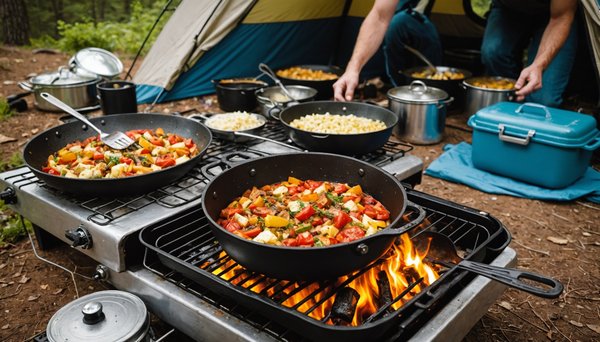 Petits plats réconfortants à cuisiner au camping
